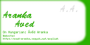 aranka aved business card
