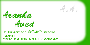 aranka aved business card